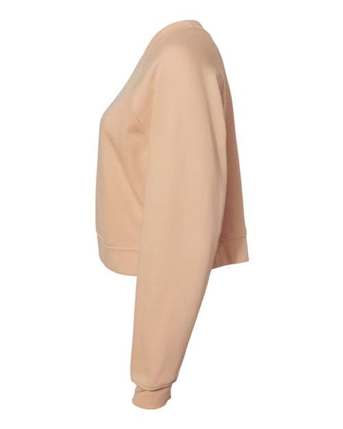 BELLA + CANVAS Women's Crop Raglan Crewneck Sweatshirt 7505