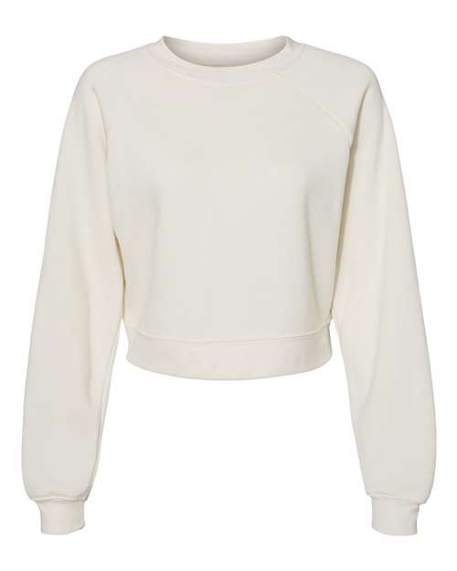 BELLA + CANVAS Women's Crop Raglan Crewneck Sweatshirt 7505