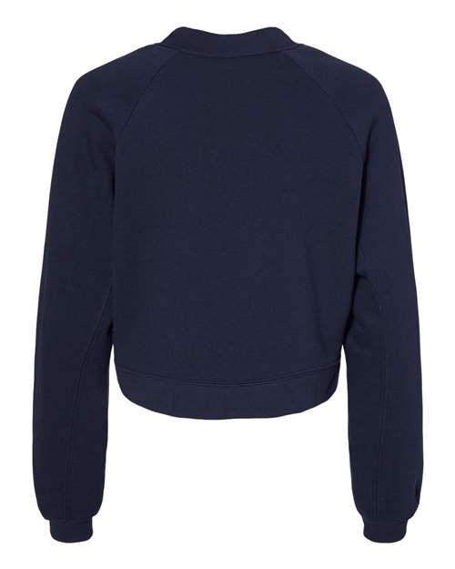 BELLA + CANVAS Women's Crop Raglan Crewneck Sweatshirt 7505