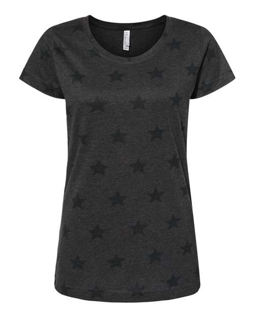 Code Five Women's Star Print Scoop Neck Tee 3629