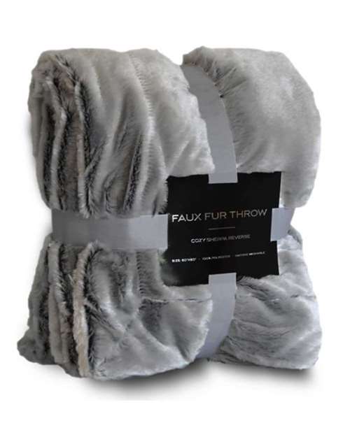 Alpine Fleece Faux Fur Throw Blanket 8730