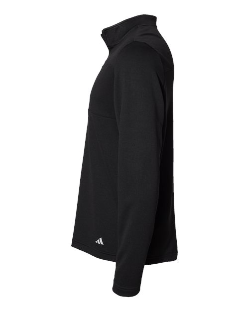 Adidas Men's 3-Stripes Double-Knit Quarter-Zip Pullover A482