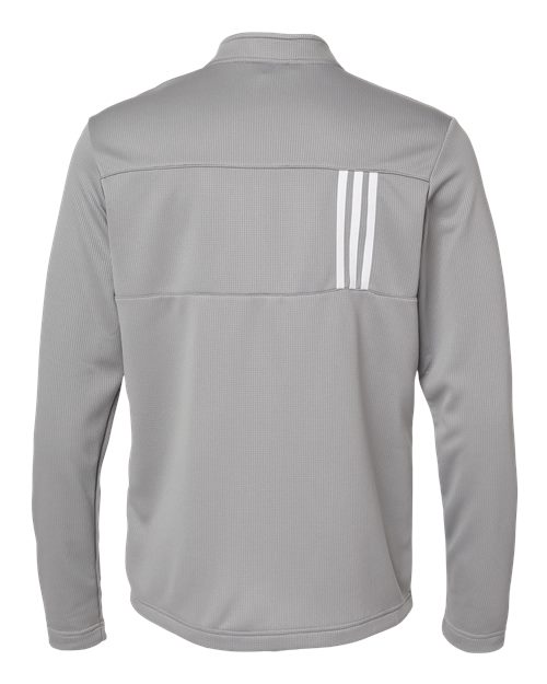 Adidas Men's 3-Stripes Double-Knit Quarter-Zip Pullover A482