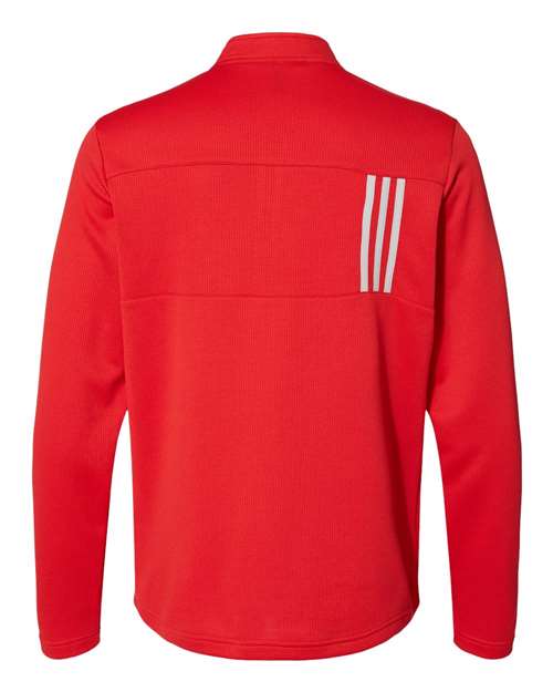 Adidas Men's 3-Stripes Double-Knit Quarter-Zip Pullover A482