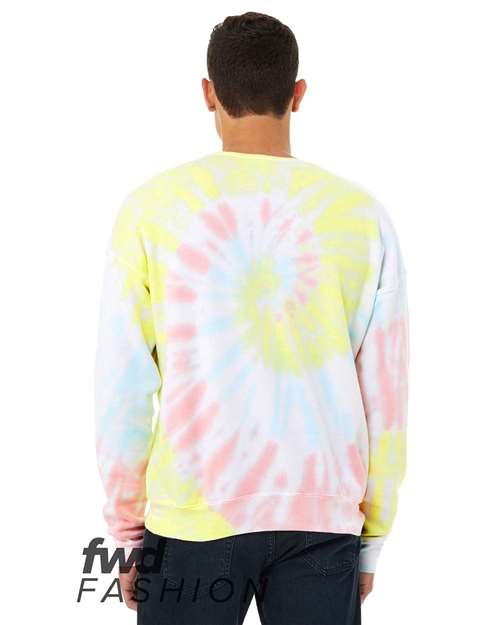 BELLA + CANVAS Unisex FWD Fashion Tie-Dyed Crewneck Sweatshirt 3945RD