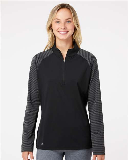 Adidas Women's Ultimate365 Lightweight Raglan Quarter-Zip Pullover A521