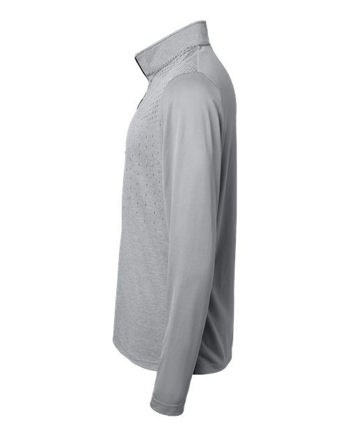 Adidas Men's Ultimate365 Heather Block Print Quarter-Zip Pullover A522