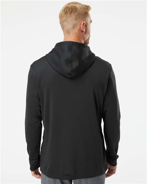 Adidas Men's Textured Mixed Media Midweight Hooded Sweatshirt A530
