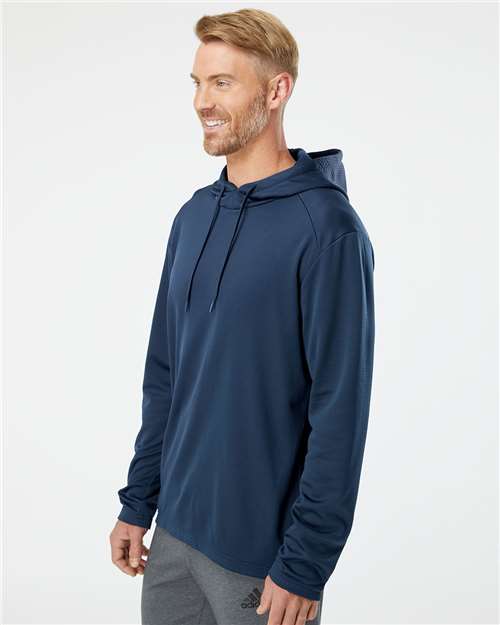 Adidas Men's Textured Mixed Media Midweight Hooded Sweatshirt A530