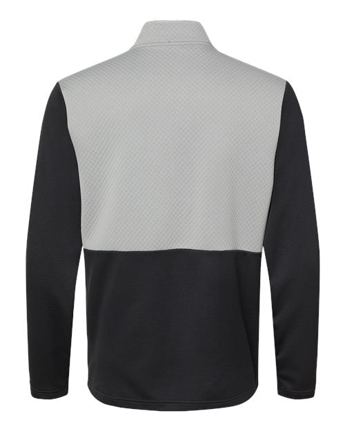 Adidas Men's Textured Mixed Media Quarter-Zip Pullover A532